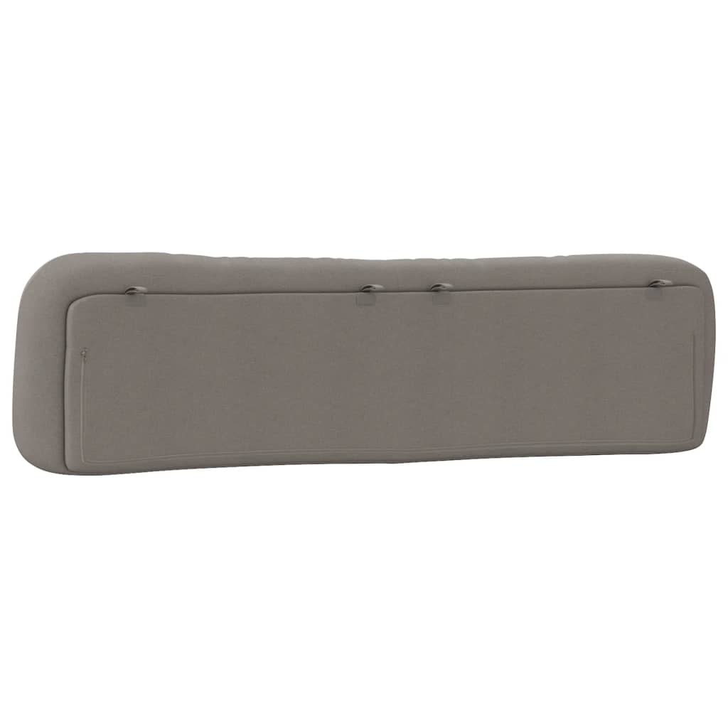 Coussin de tête de lit taupe 200 cm tissu - XIOS