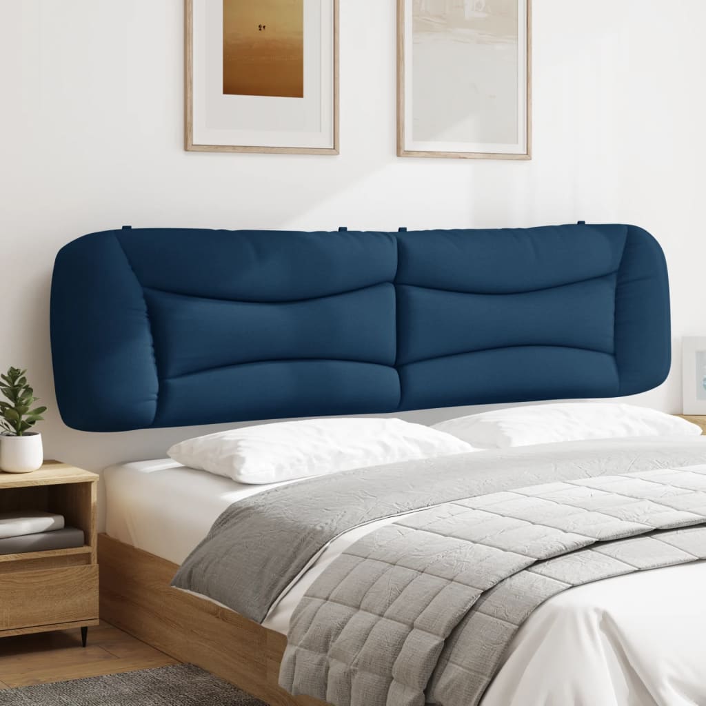 Coussin de tête de lit bleu 200 cm tissu - XIOS
