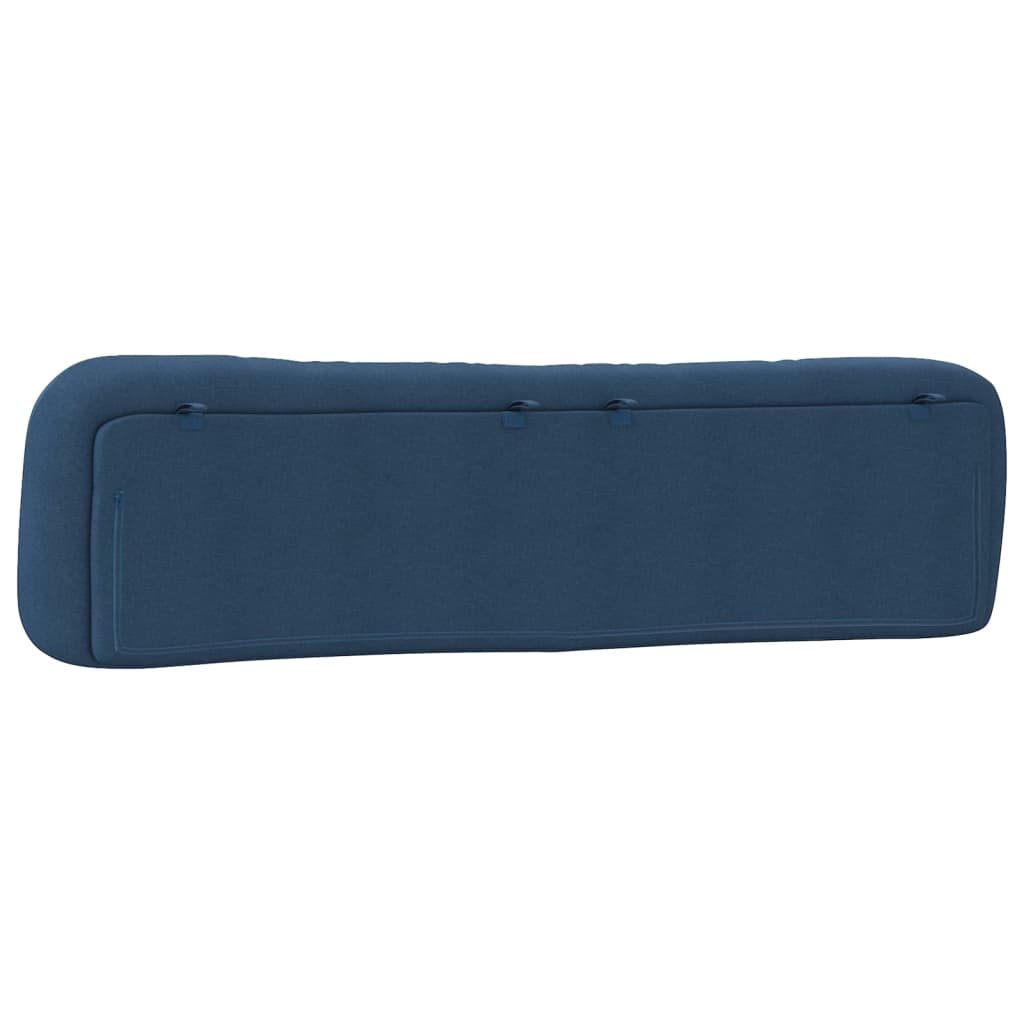 Coussin de tête de lit bleu 200 cm tissu - XIOS