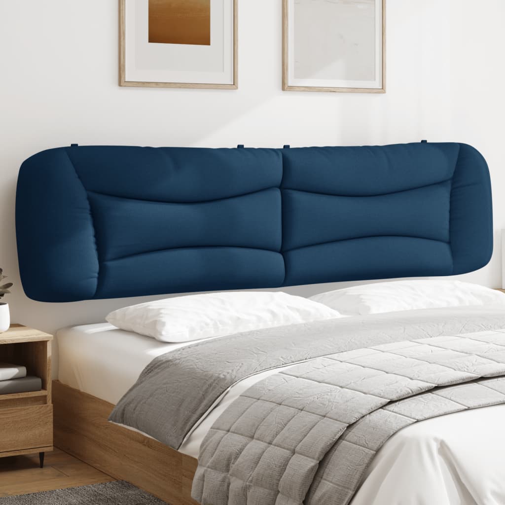 Coussin de tête de lit bleu 200 cm tissu - XIOS