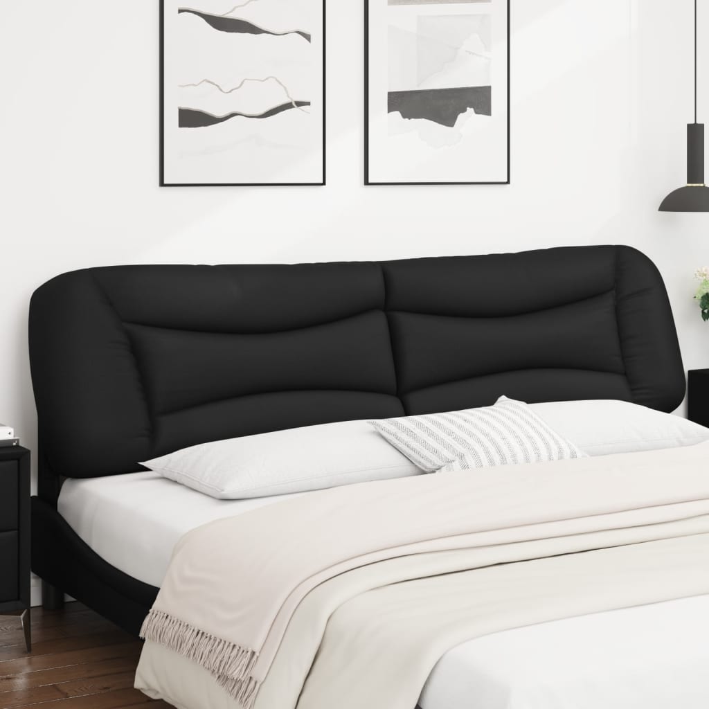 Coussin de tête de lit noir 200 cm similicuir - XIOS