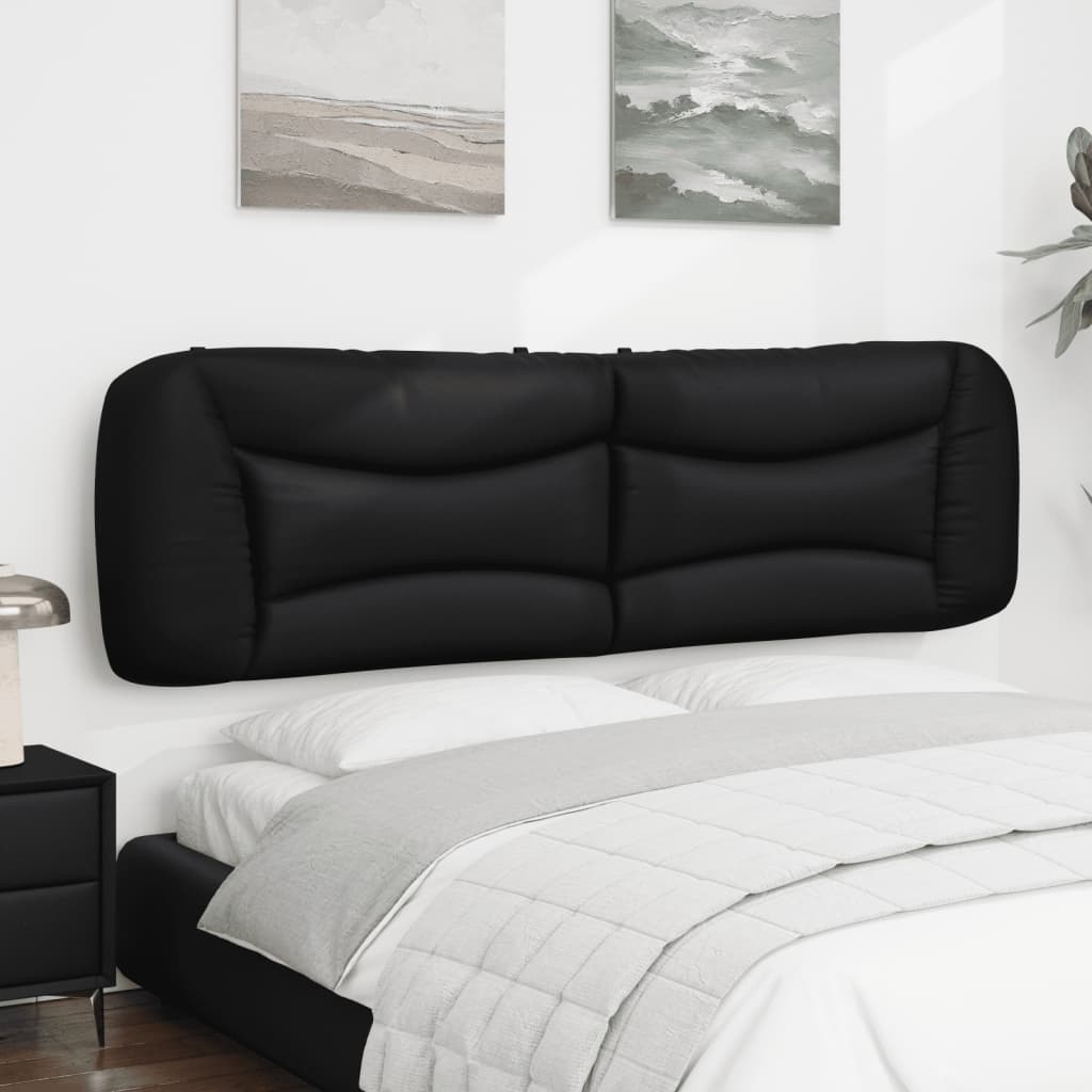 Coussin de tête de lit noir 180 cm en similicuir - XIOS