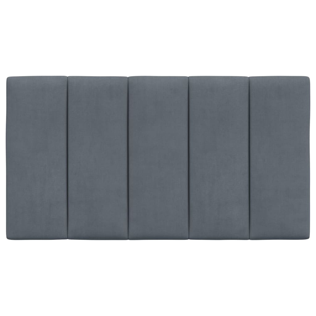 Coussin de tête de lit gris foncé 80 cm velours - XIOS