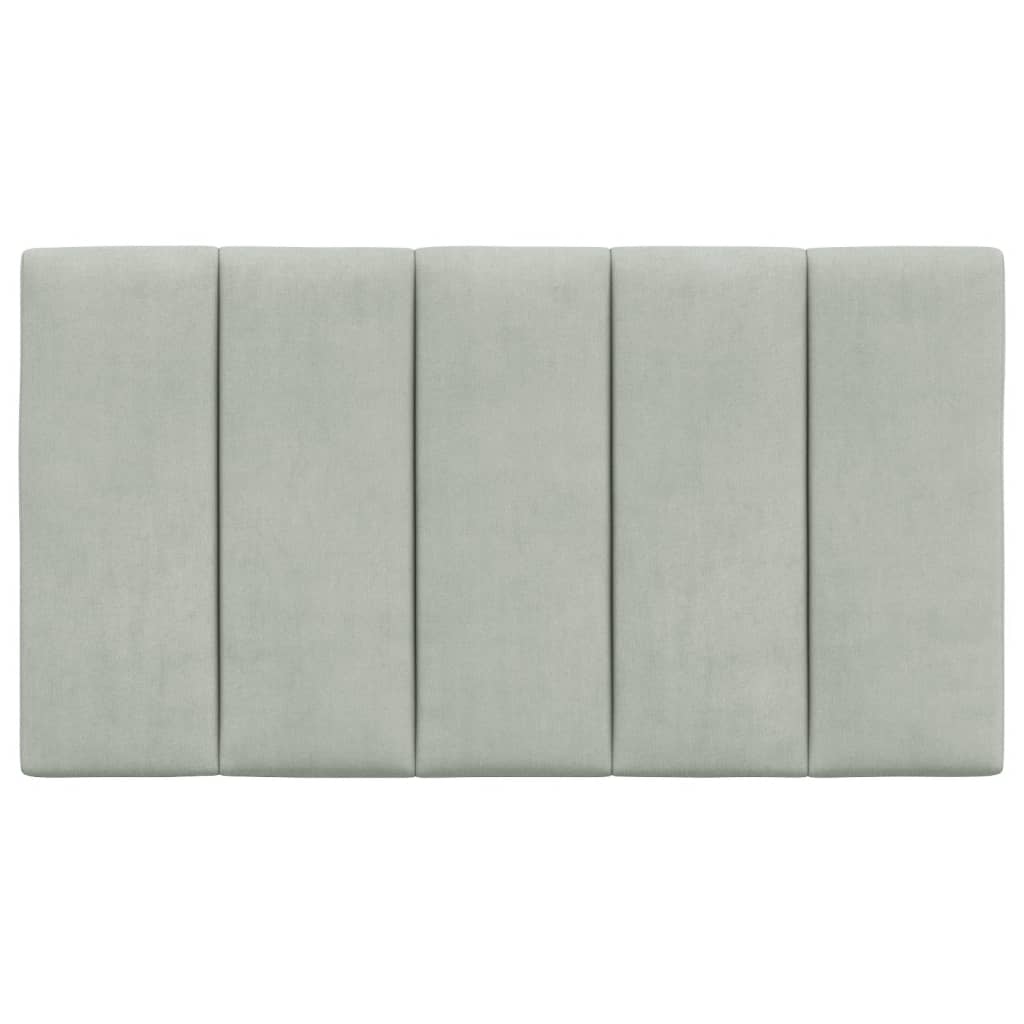 Coussin de tête de lit gris clair 90 cm velours - XIOS