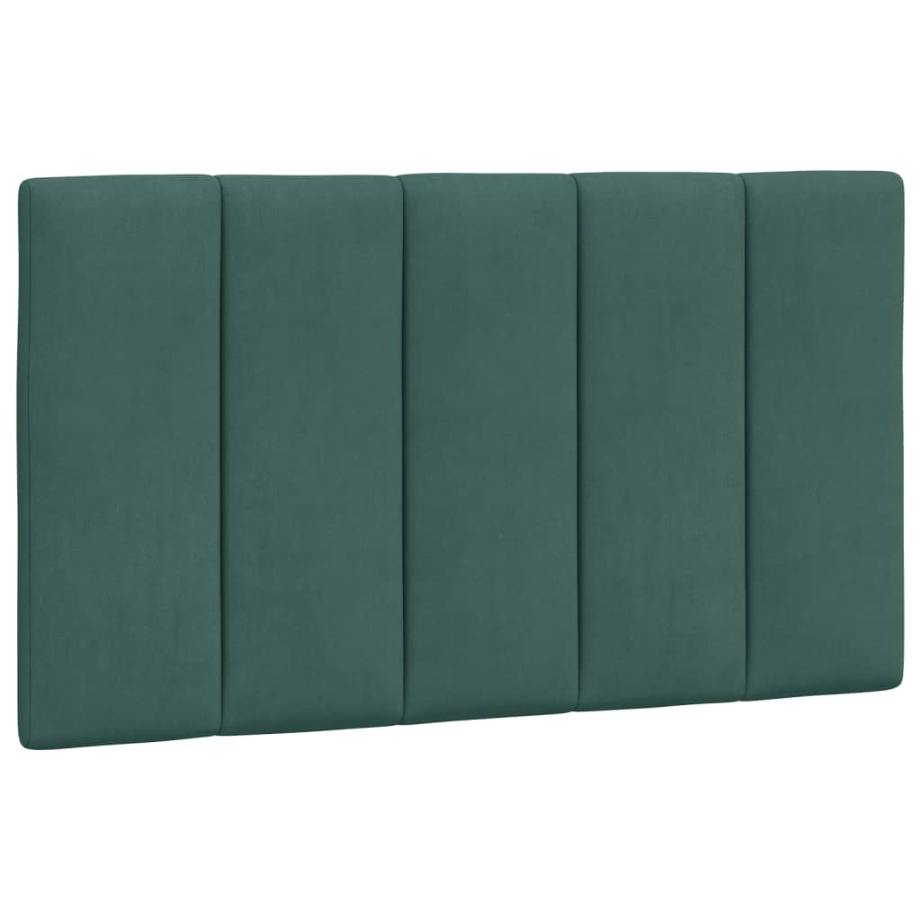 Coussin de tête de lit vert foncé 90 cm velours - XIOS