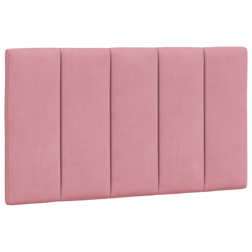 Coussin de tête de lit Hanko rose 90 cm velours - XIOS
