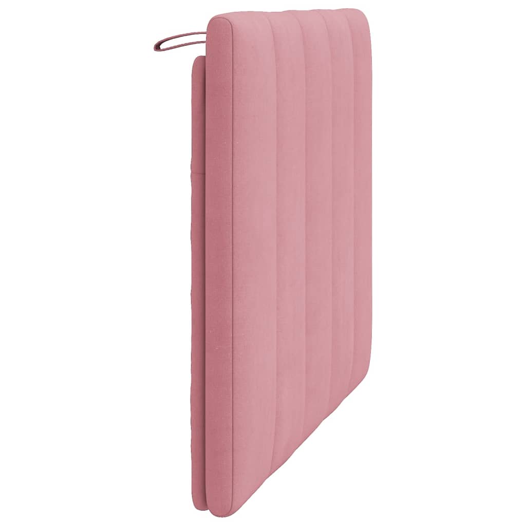 Coussin de tête de lit rose 100 cm velours - XIOS