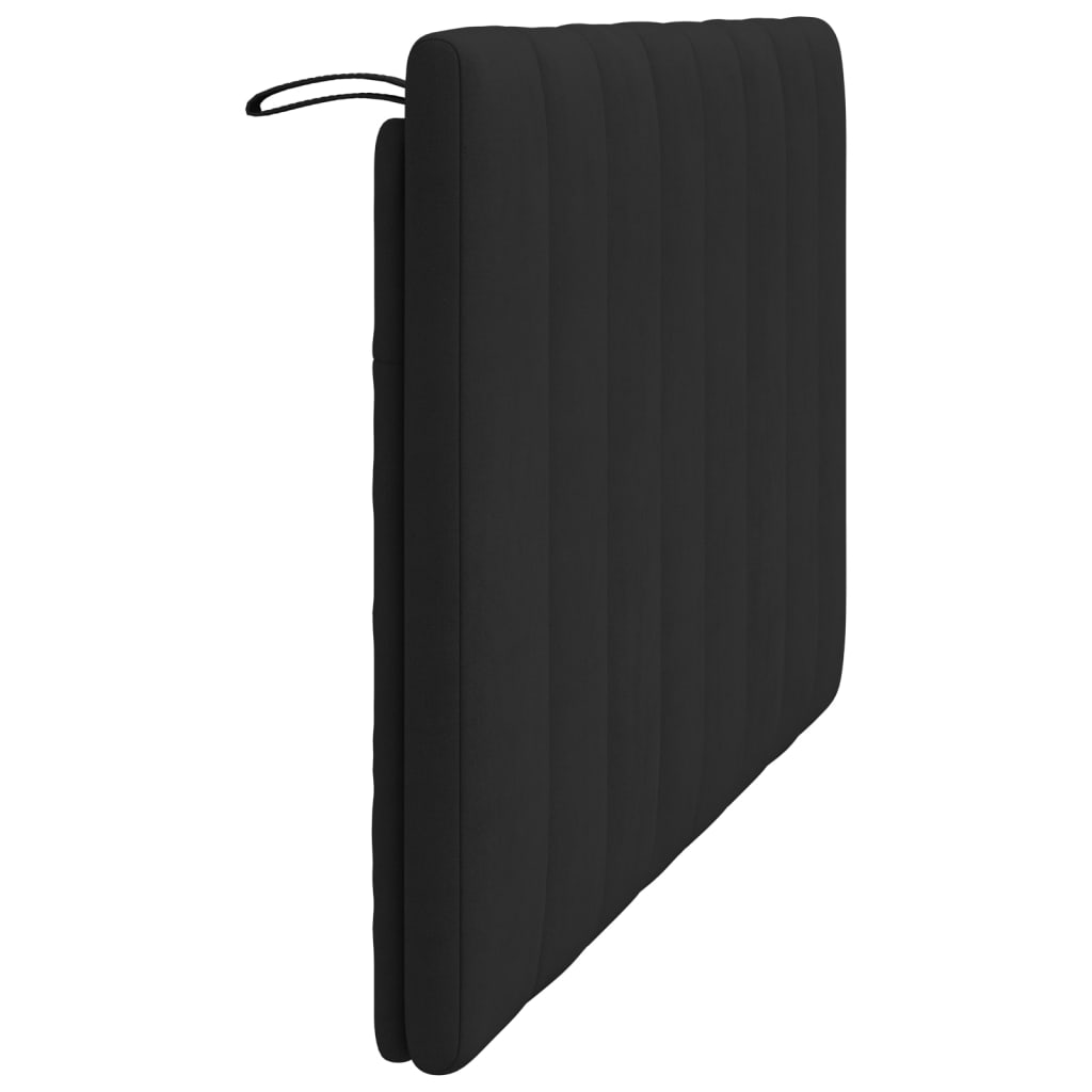 Coussin de tête de lit noir 140 cm velours - XIOS