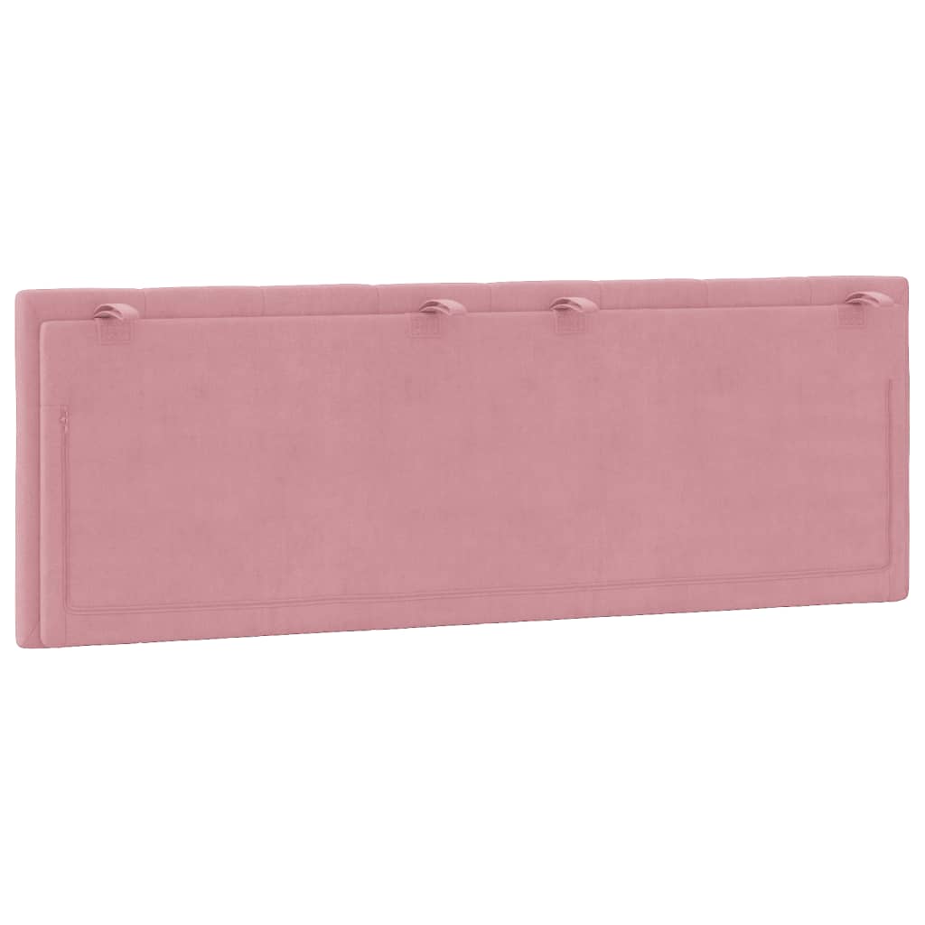 Coussin de tête de lit Hanko rose 140 cm velours - XIOS