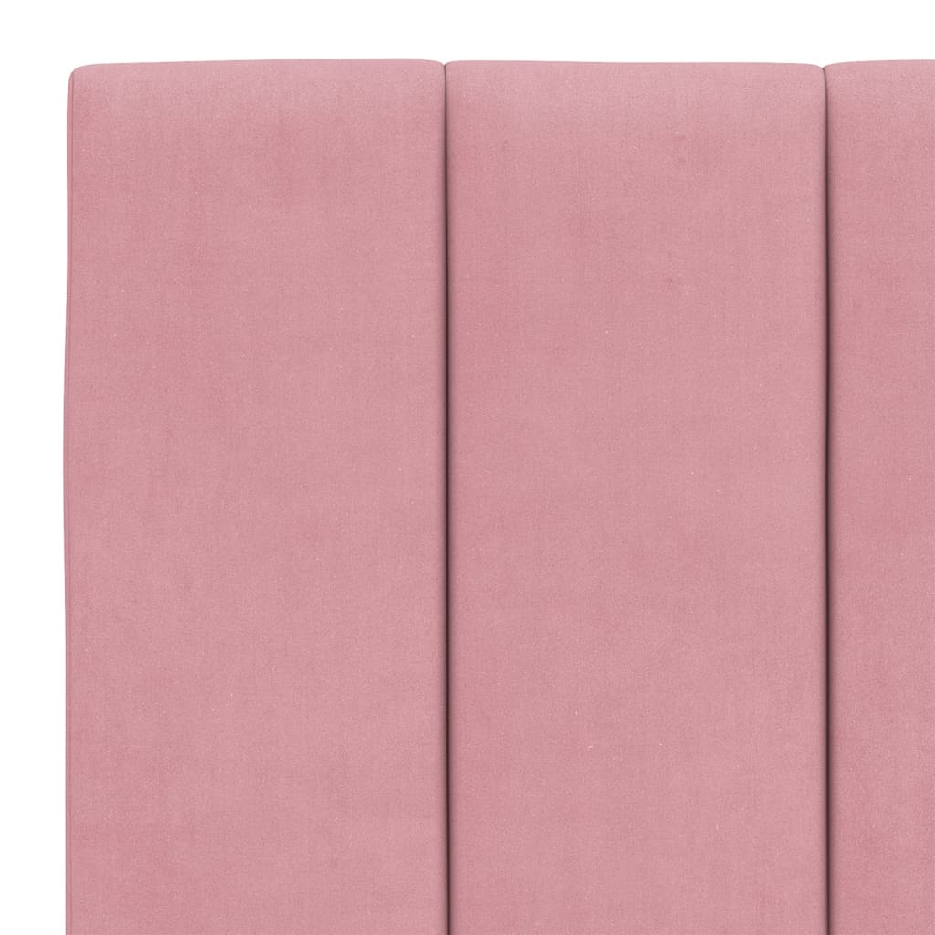 Coussin de tête de lit Hanko rose 140 cm velours - XIOS