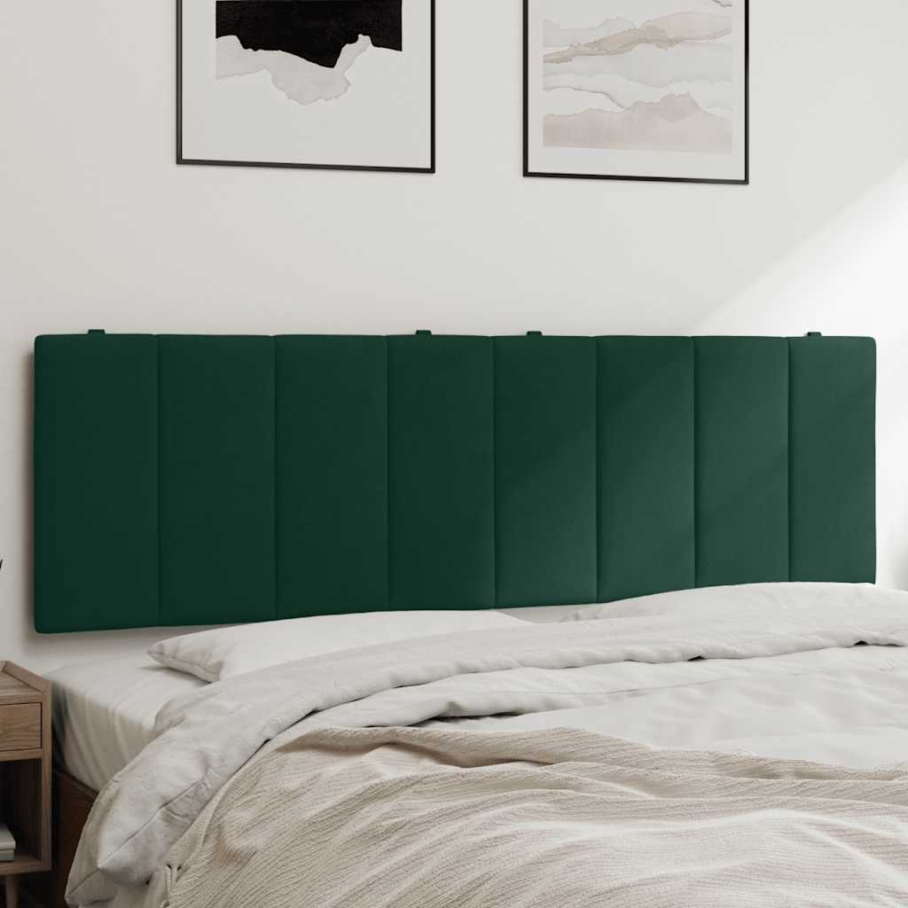 Coussin de tête de lit Hanko vert foncé 160 cm velours - XIOS
