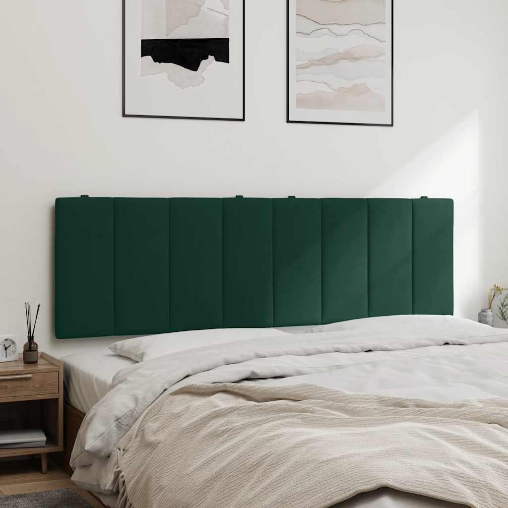 Coussin de tête de lit Hanko vert foncé 160 cm velours - XIOS