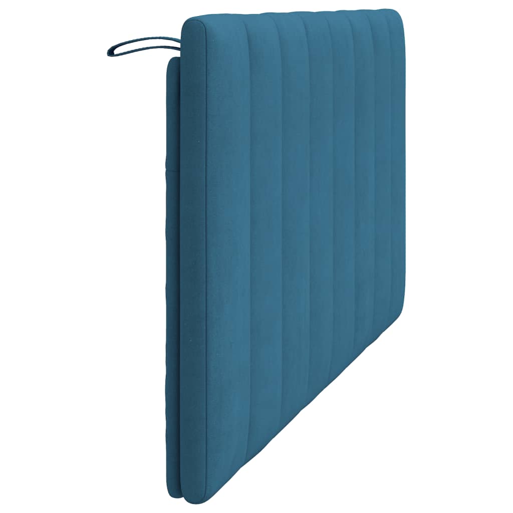 Coussin de tête de lit bleu 160 cm velours - XIOS