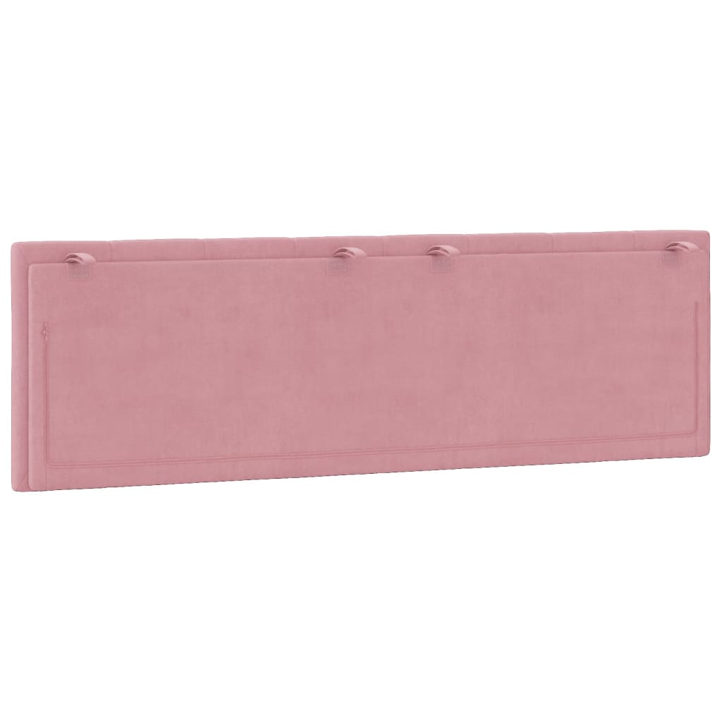 Coussin de tête de lit rose 160 cm velours - XIOS