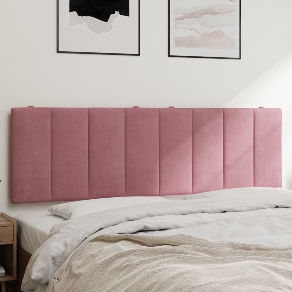 Coussin de tête de lit rose 160 cm velours - XIOS