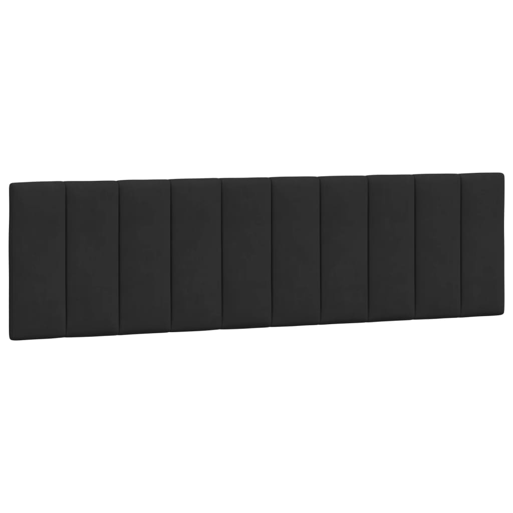 Coussin de tête de lit noir 180 cm velours - XIOS