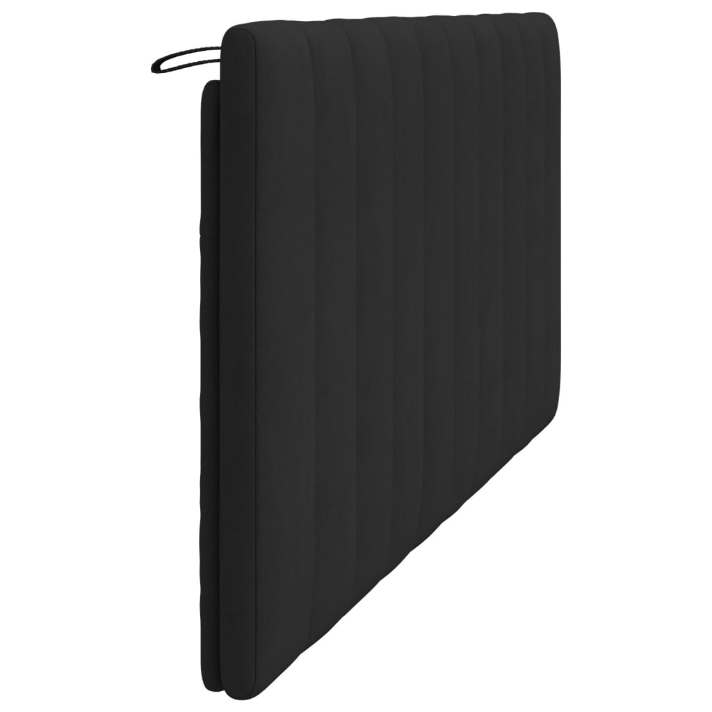 Coussin de tête de lit noir 180 cm velours - XIOS