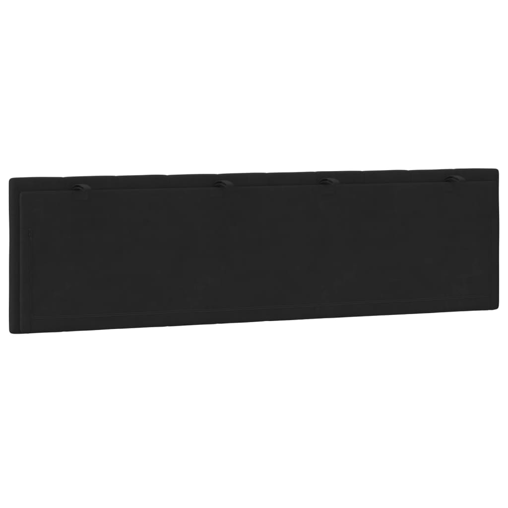 Coussin de tête de lit noir 180 cm velours - XIOS