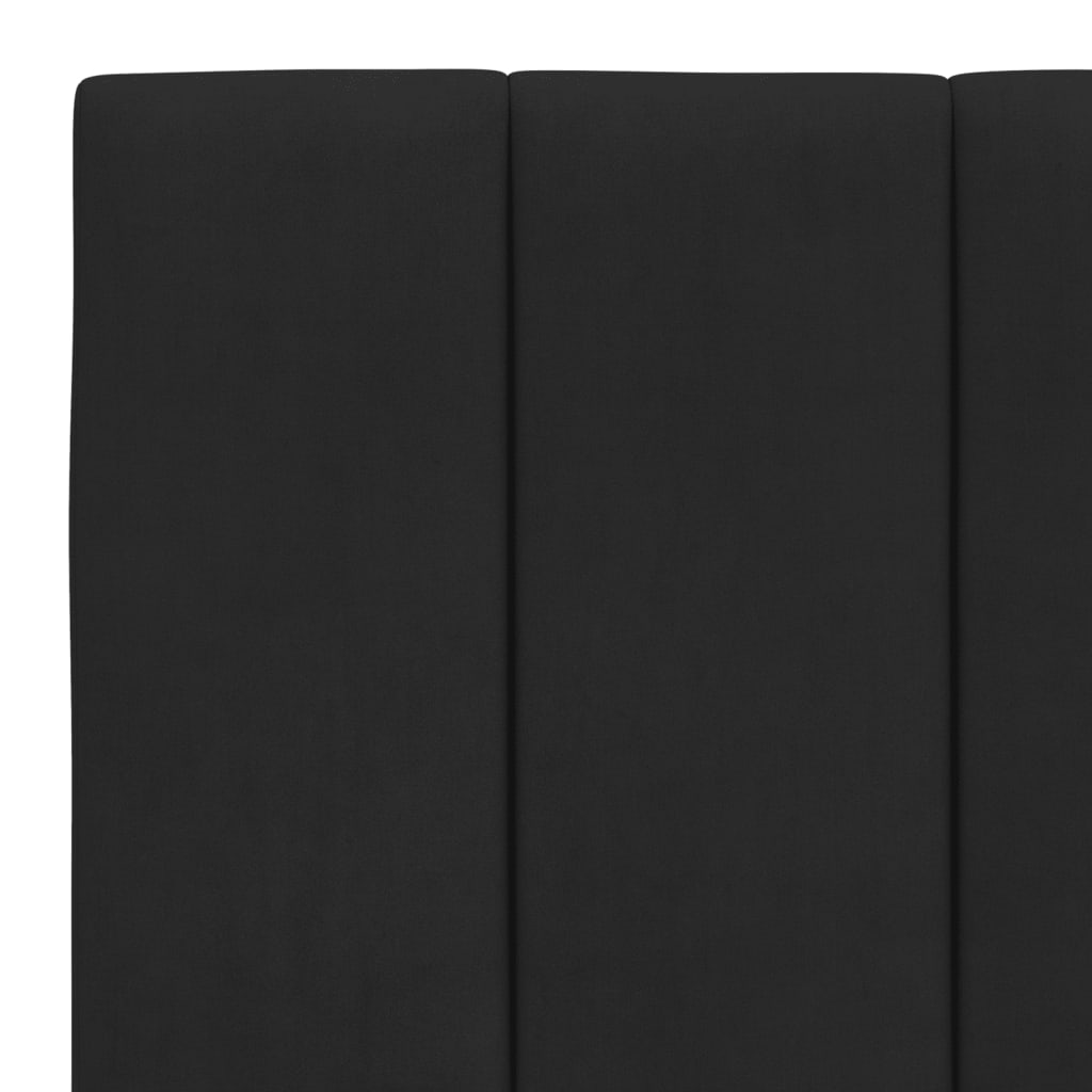 Coussin de tête de lit noir 180 cm velours - XIOS
