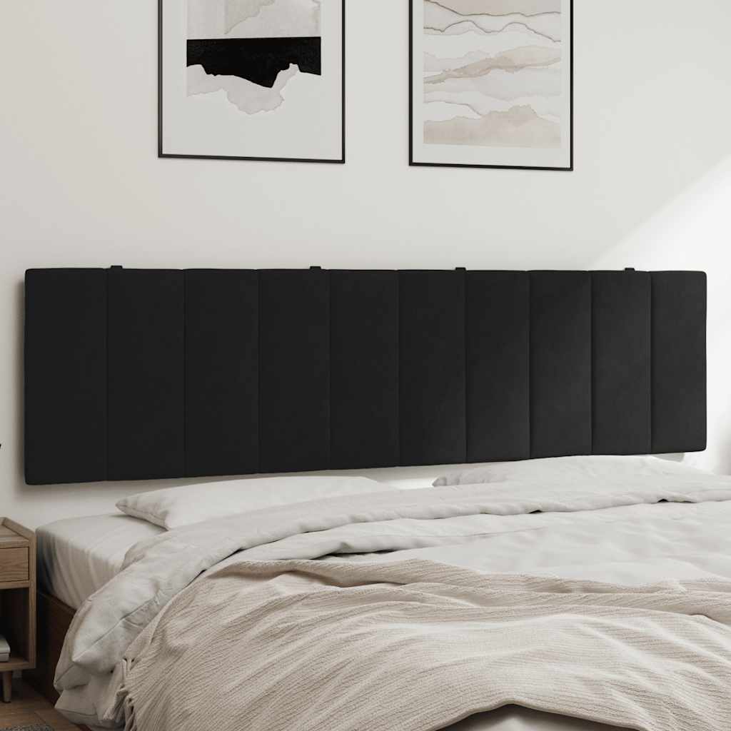 Coussin de tête de lit Hanko noir 180 cm velours - XIOS