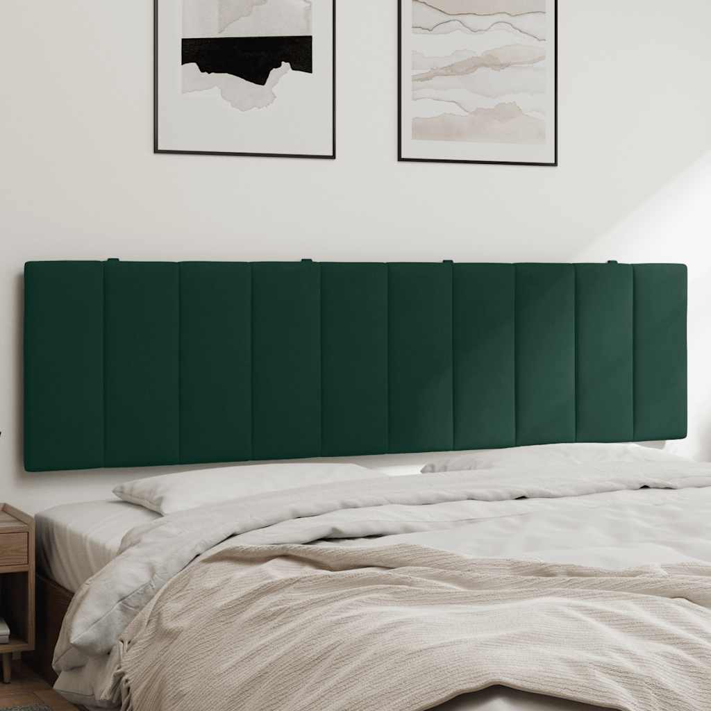Coussin de tête de lit Hanko vert foncé 180 cm velours - XIOS