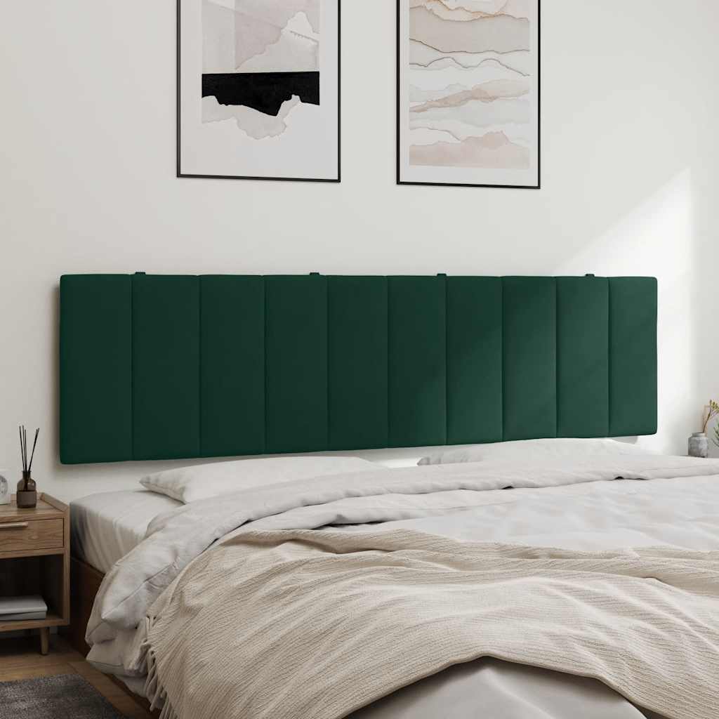 Coussin de tête de lit Hanko vert foncé 180 cm velours - XIOS