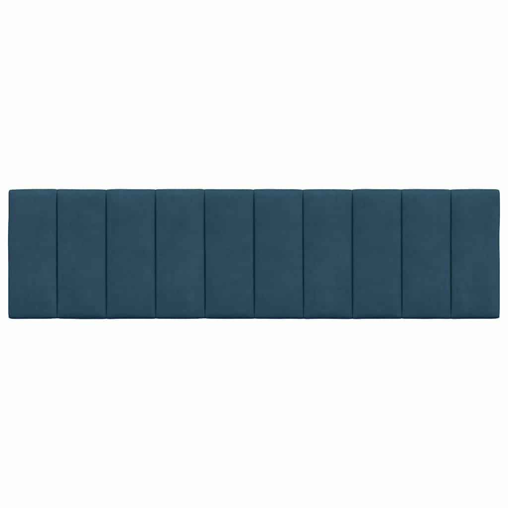 Coussin de tête de lit Hanko bleu 180 cm velours - XIOS