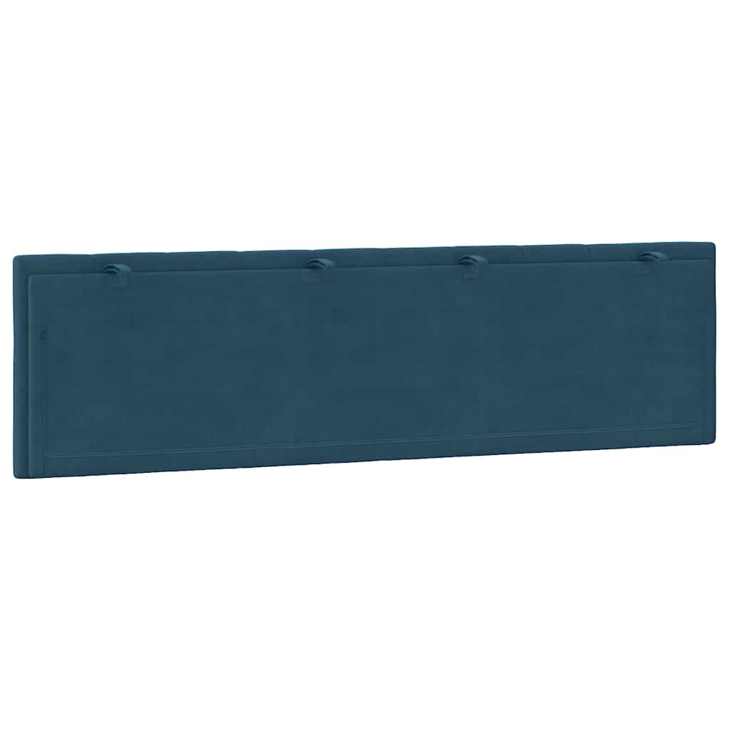 Coussin de tête de lit Hanko bleu 180 cm velours - XIOS