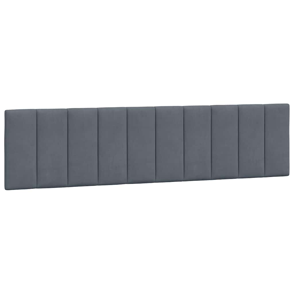 Coussin de tête de lit Hanko gris foncé 200 cm velours - XIOS