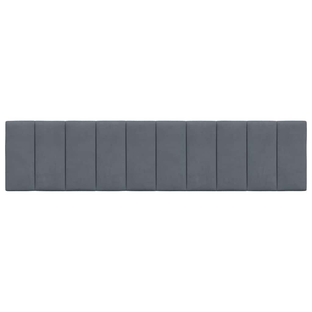 Coussin de tête de lit Hanko gris foncé 200 cm velours - XIOS