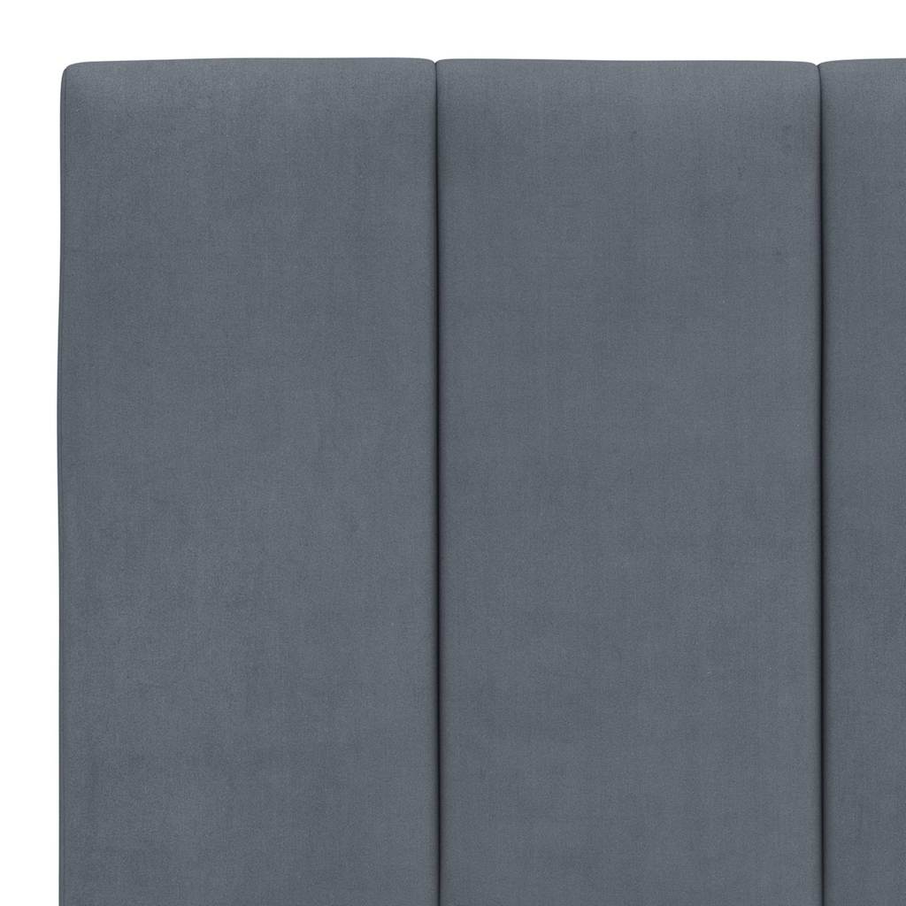 Coussin de tête de lit Hanko gris foncé 200 cm velours - XIOS