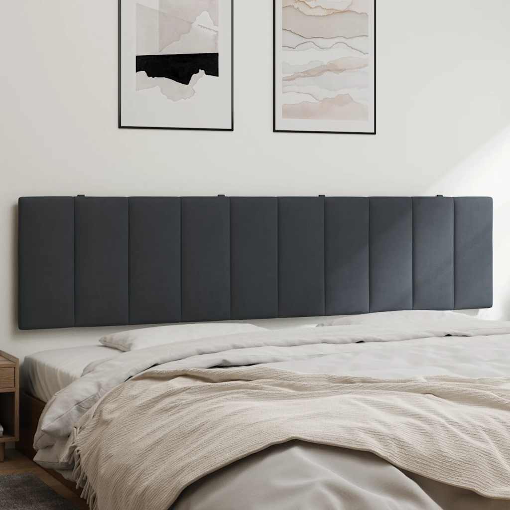 Coussin de tête de lit Hanko gris foncé 200 cm velours - XIOS
