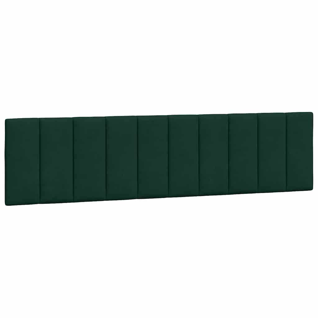 Coussin de tête de lit Hanko vert foncé 200 cm velours - XIOS