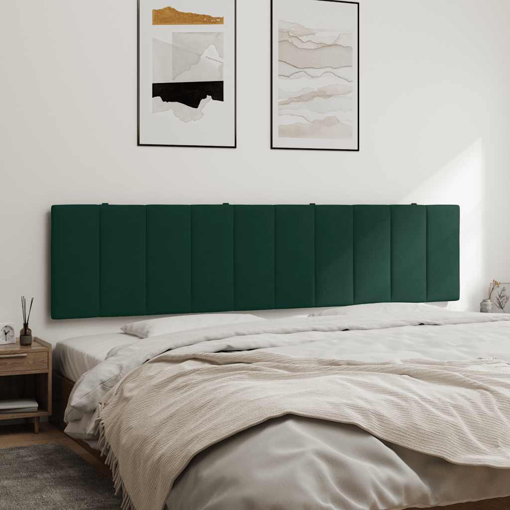 Coussin de tête de lit Hanko vert foncé 200 cm velours - XIOS