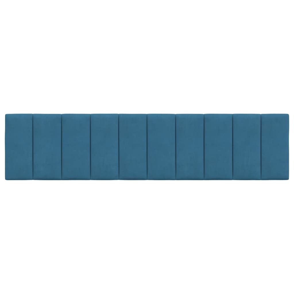 Coussin de tête de lit Hanko bleu 200 cm velours - XIOS