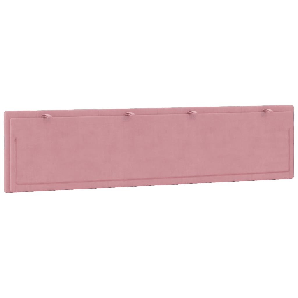 Coussin de tête de lit Hanko rose 200 cm velours - XIOS