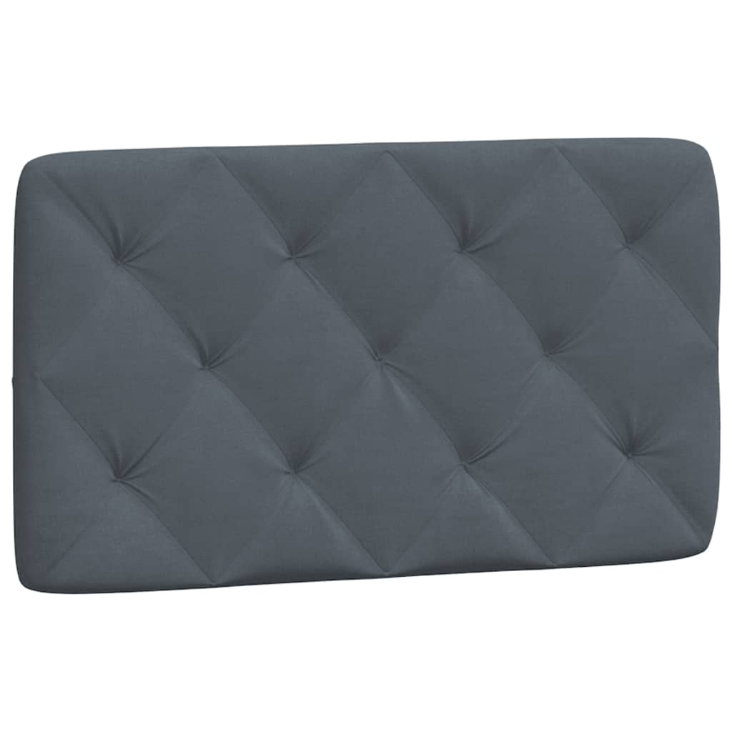 Coussin de tête de lit gris foncé 80 cm velours - XIOS