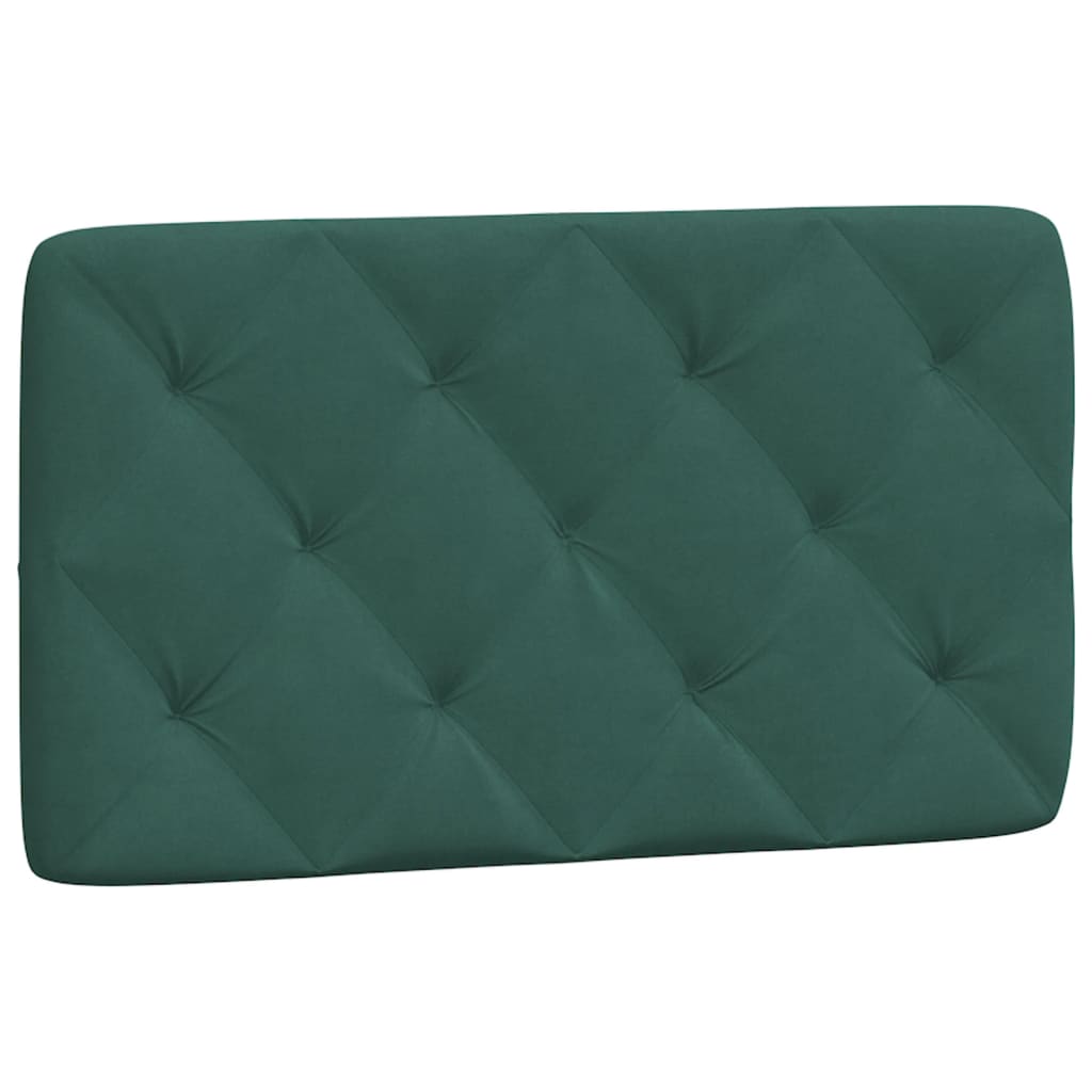 Coussin de tête de lit vert foncé 80 cm velours - XIOS