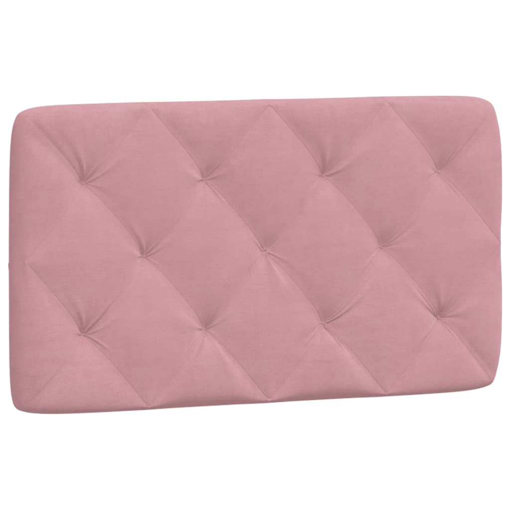 Coussin de tête de lit rose 80 cm velours - XIOS