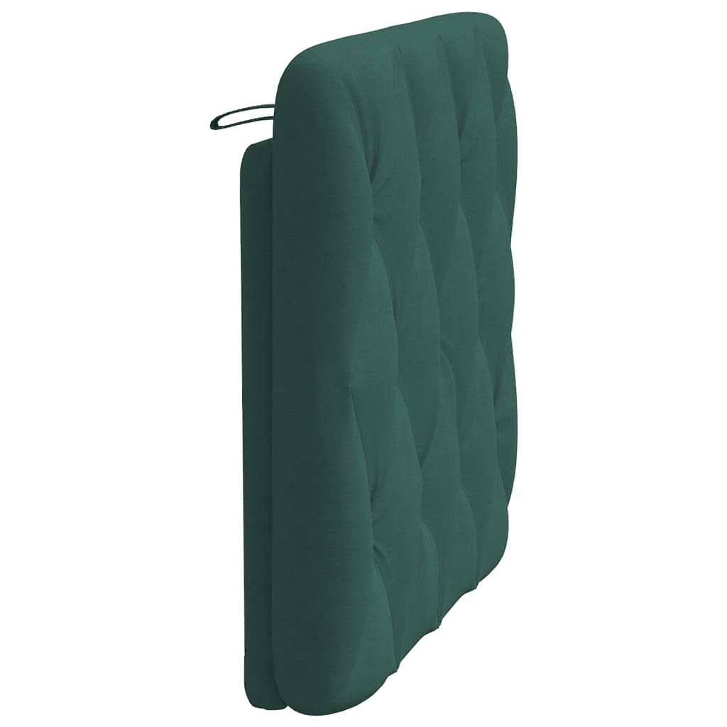 Coussin de tête de lit vert foncé 90 cm velours - XIOS
