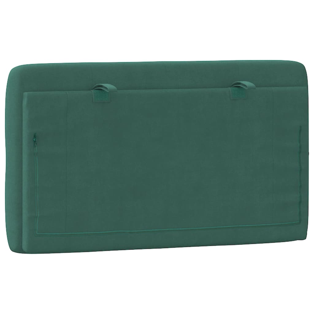 Coussin de tête de lit vert foncé 90 cm velours - XIOS