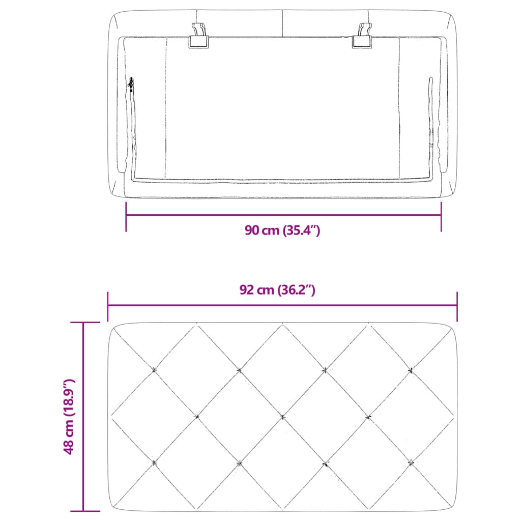 Coussin de tête de lit bleu 90 cm velours - XIOS