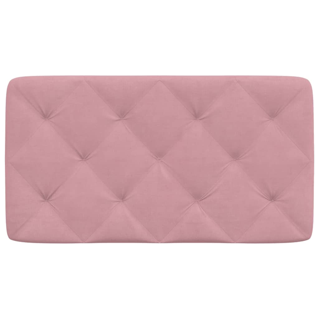 Coussin de tête de lit rose 90 cm velours - XIOS