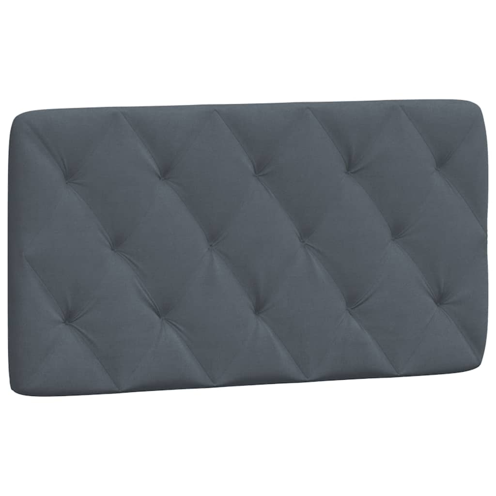 Coussin de tête de lit gris foncé 100 cm velours - XIOS