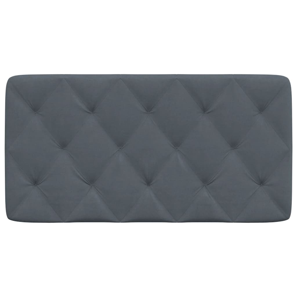 Coussin de tête de lit gris foncé 100 cm velours - XIOS