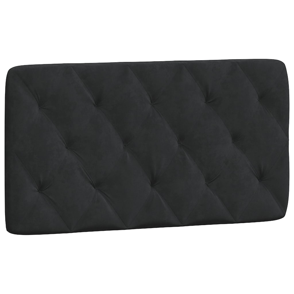 Coussin de tête de lit noir 100 cm velours - XIOS