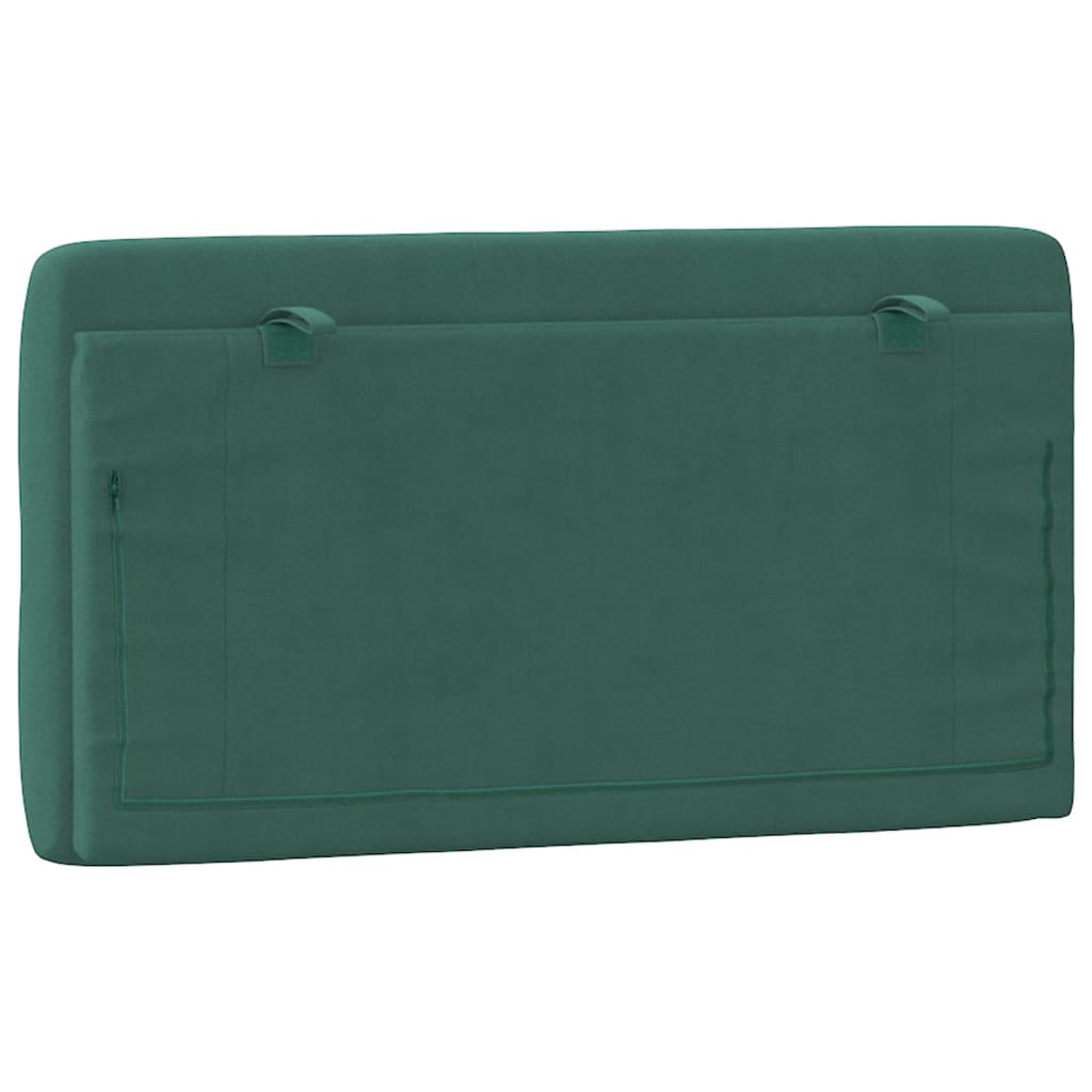 Coussin de tête de lit vert foncé 100 cm velours - XIOS