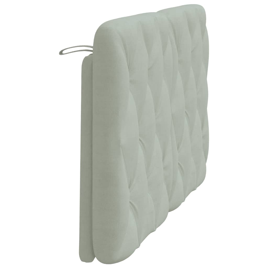 Coussin de tête de lit gris clair 120 cm velours - XIOS