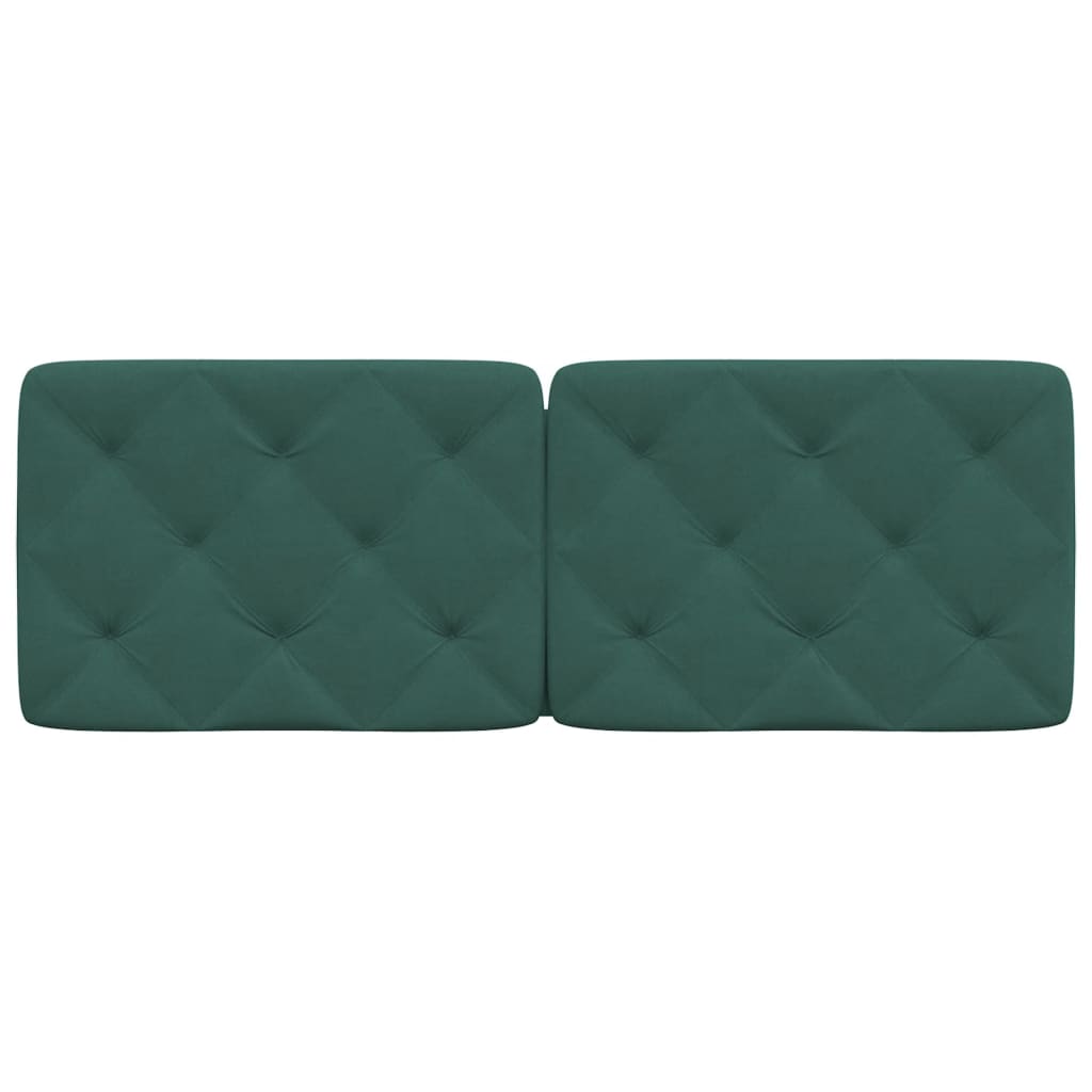 Coussin de tête de lit vert foncé 120 cm velours - XIOS