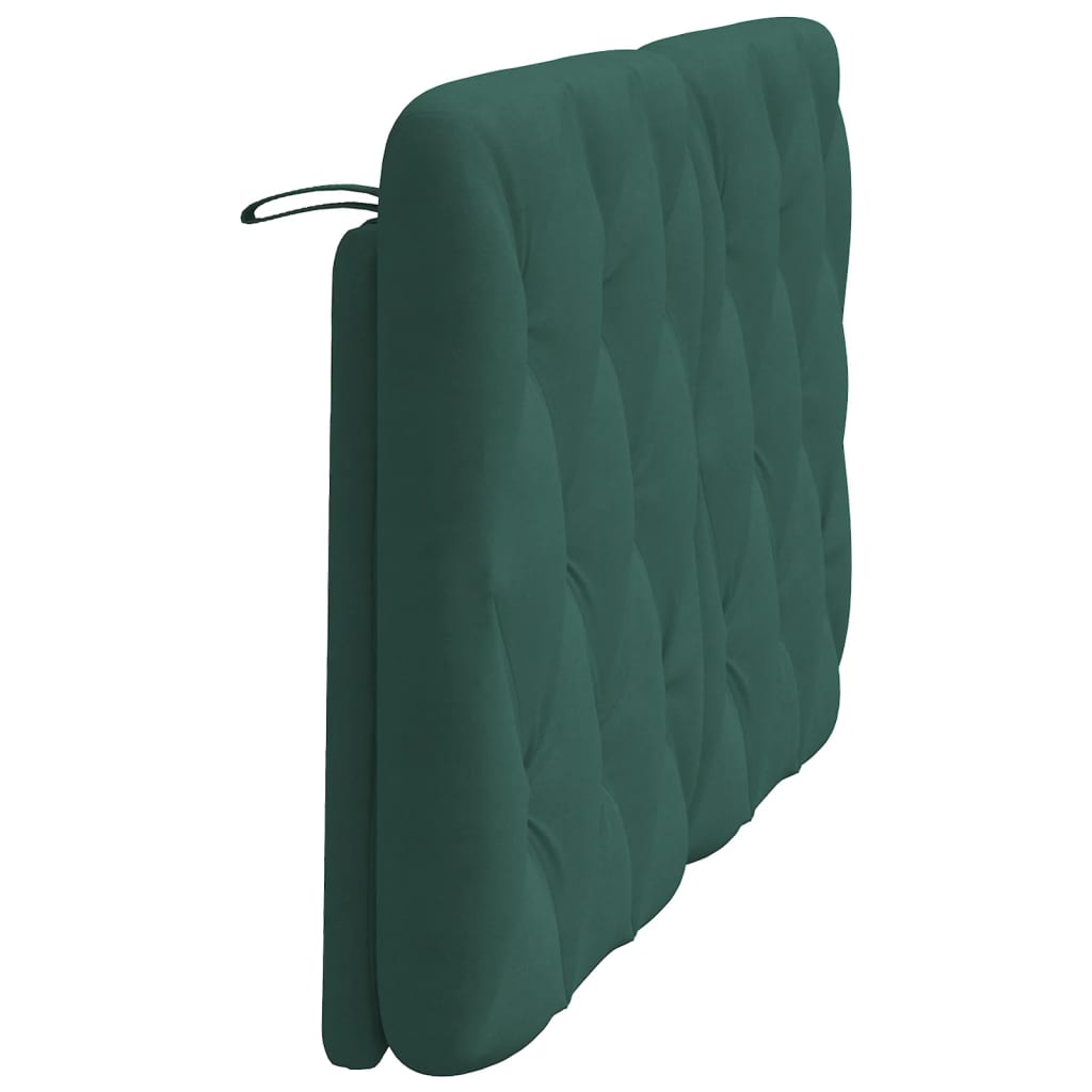 Coussin de tête de lit vert foncé 120 cm velours - XIOS